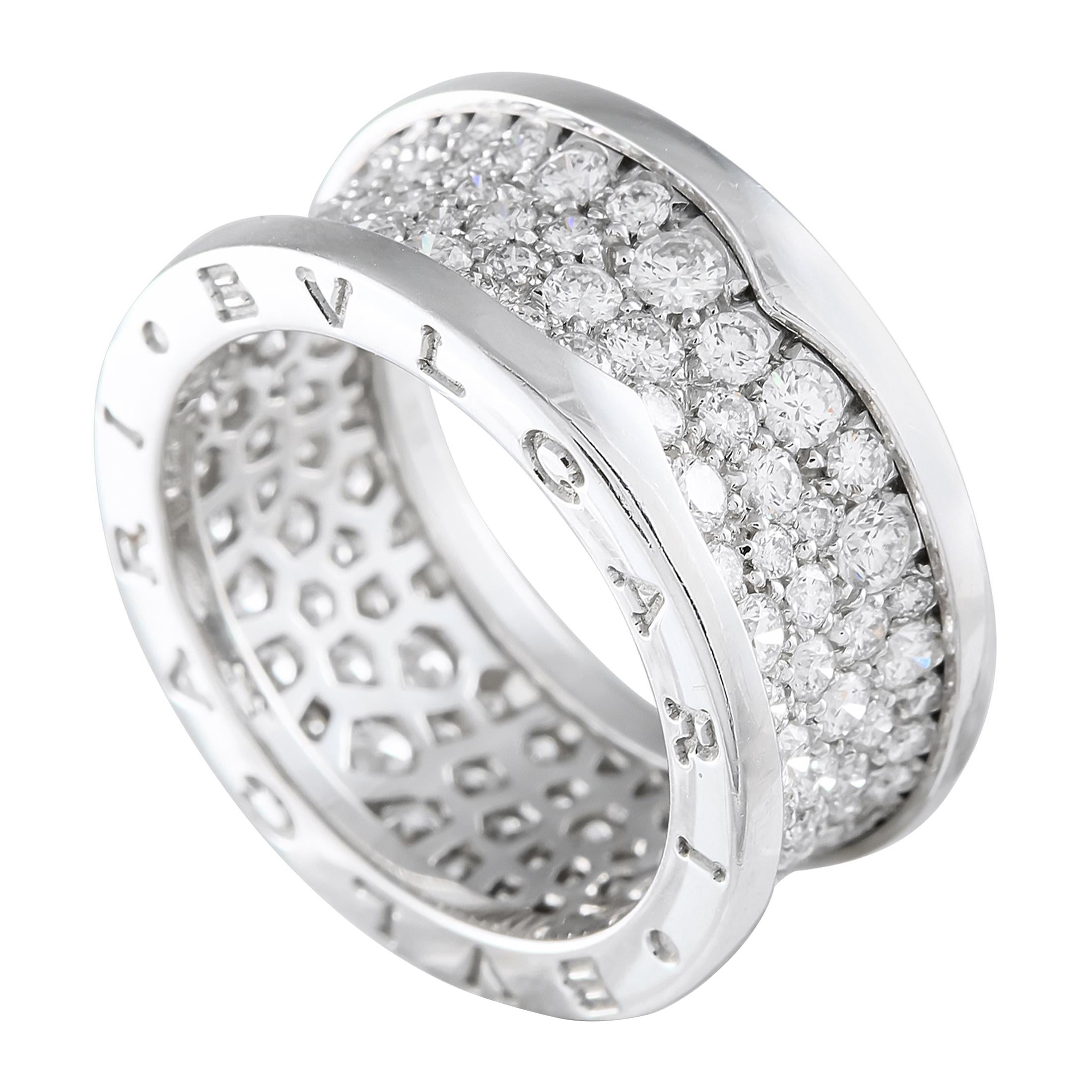Anello Bvlgari B.Zero1 in oro bianco 18 carati con diamante da 2,52 carati