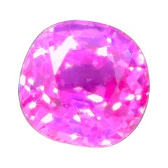 GIA-zertifizierte 1,83 Karat Burma No Heat Cushion Cut Pink Sapphire