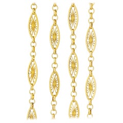 Antique 18 Karat Yellow Gold French Guard Chain