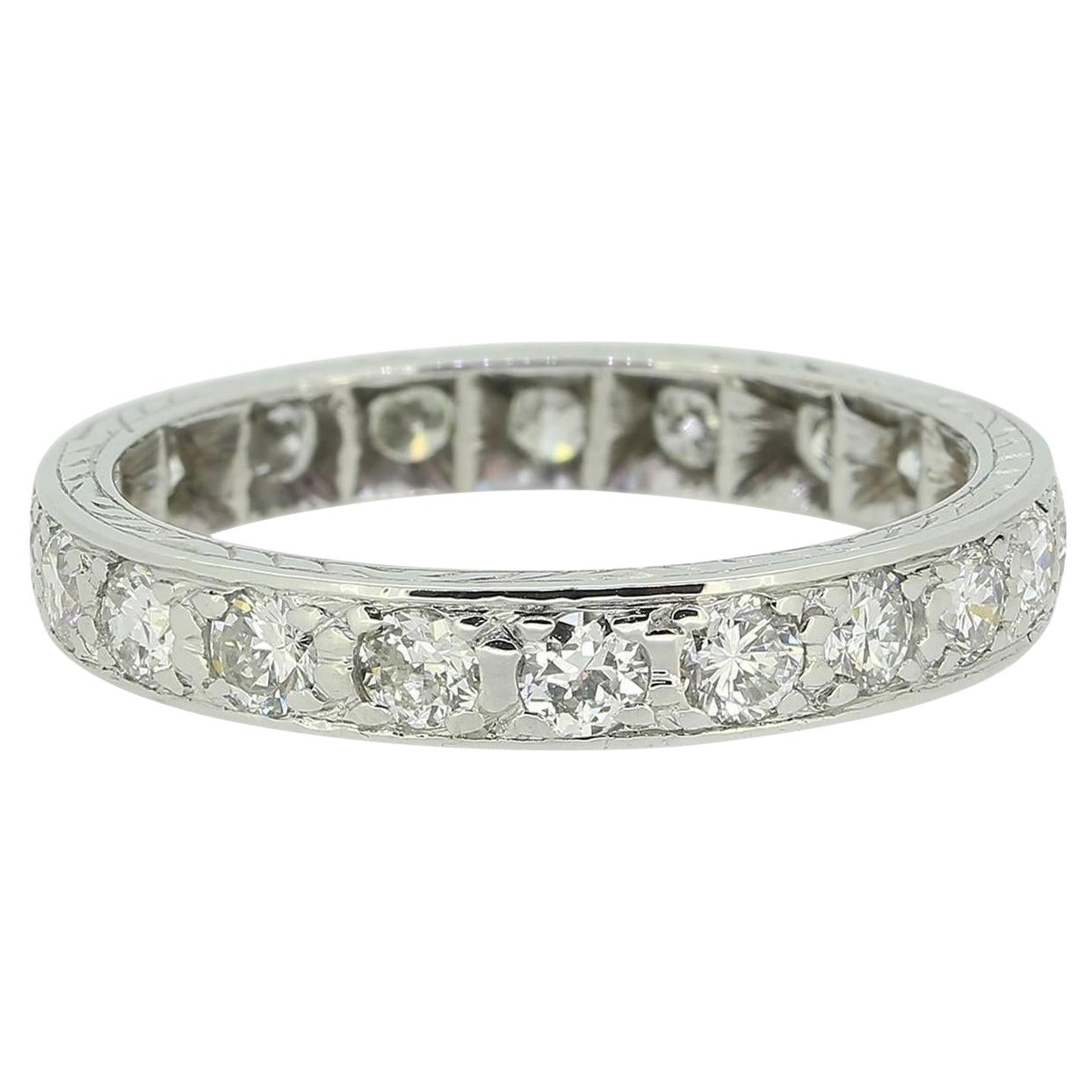 Vintage 1.60 Carat Diamond Full-Eternity Ring Size P (56.5)