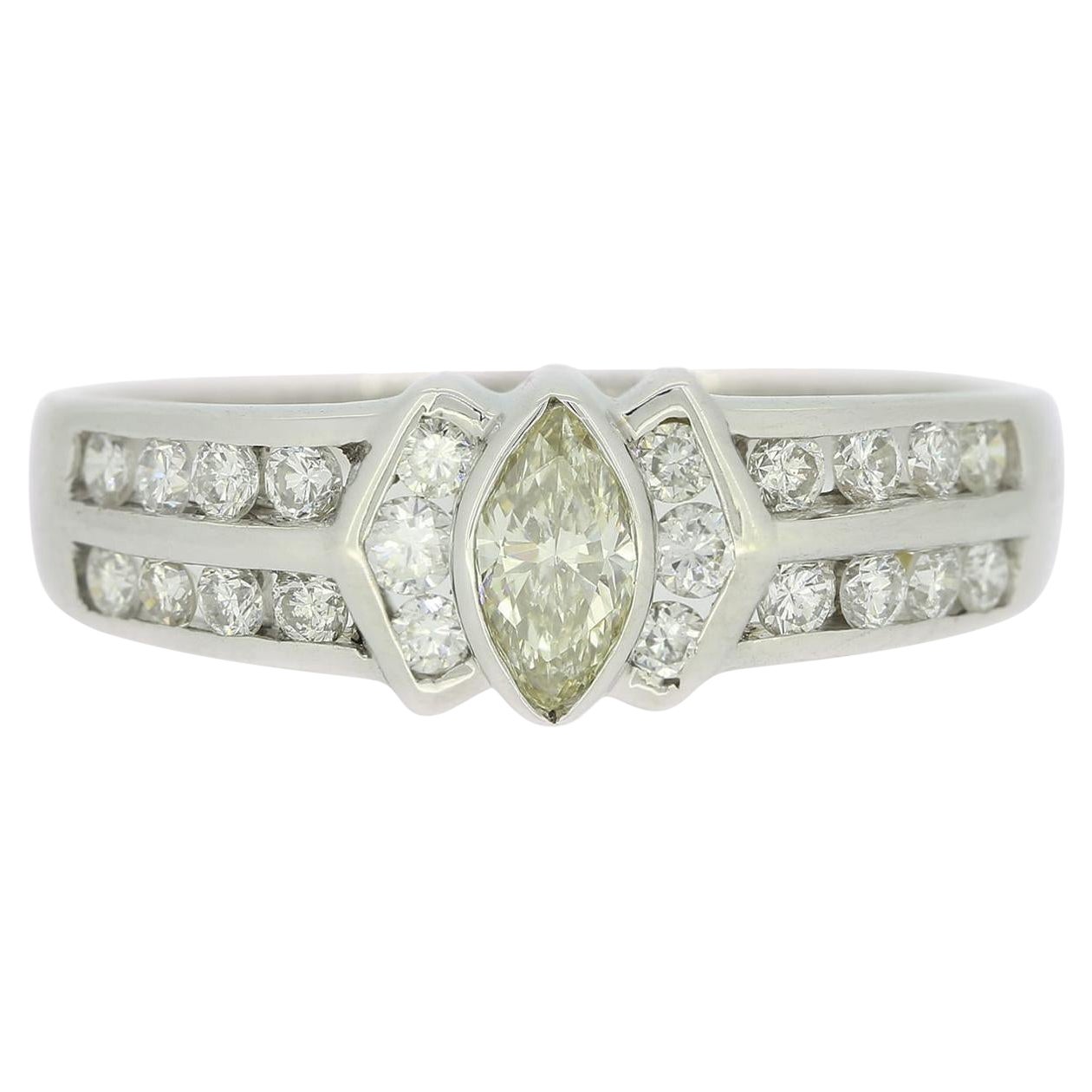 0,40 Karat Diamant-Marquise-Cluster-Ring