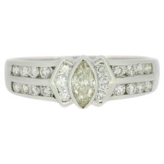 0.40 Carat Diamond Marquise Cluster Ring