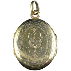 Vintage Victorian Scottish Silver Gold Locket circa 1900