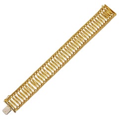 18 Karat Gelbgold Ausgefallenes Gliederarmband