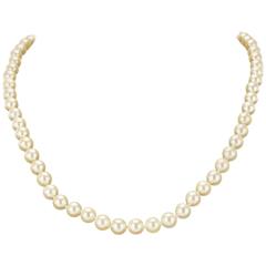 French 1950s Akoya Pearl Choker Necklace 9