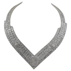 51.32 Carat Diamond White Gold Necklace