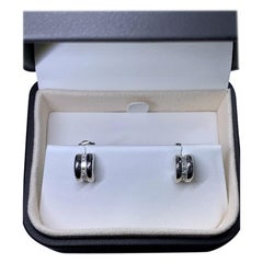 Diamond Hoop Stud Earrings 18ct white gold