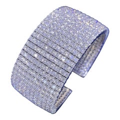 18kt Weißgold 47.47CT 11 Row Diamond Classic Multi-Row Tennis Armreif