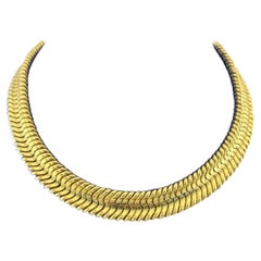 Collana a girocollo flessibile in oro giallo italiano 14k Estate