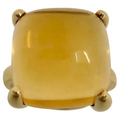 Tiffany & Co Paloma Picasso Yellow Citrine Lemon Quartz Sugarstack 18k Gold Ring