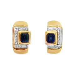 Sapphire & Diamond Earrings