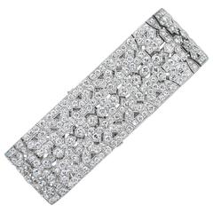 Art Deco Diamond Platinum Bracelet 11