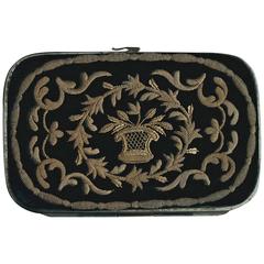 Antique Victorian Purse with Golden Embroidery