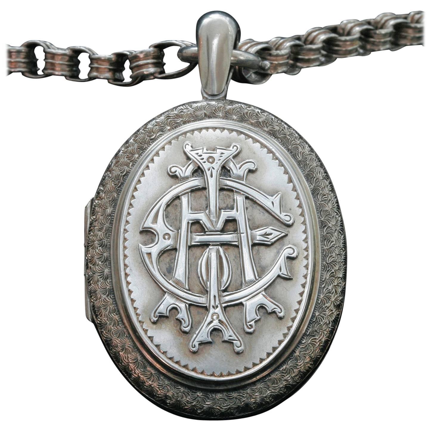 Victorian AEI Locket with Collar