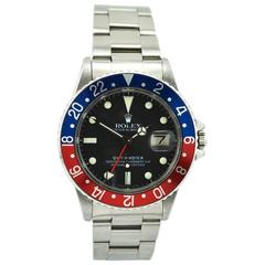 Rolex GMT Master Pepsi Bezel Wristwatch Model 16750, 1981