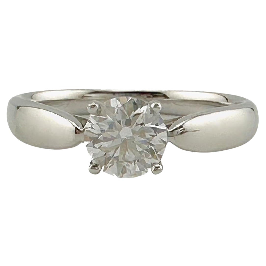 Tiffany & Co Platin Harmony Runder Diamant 0,44 Karat H VS1 Verlobungsring