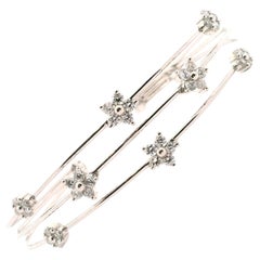 Wire Bracelet With Diamond Star Spray