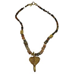 Raquel Welch Estate Person Aztec Bird Collier de perles anciennes garantie