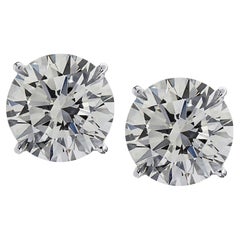 7.12 Karat passender runder Diamanten im Rundschliff in massivem Platin gefasst