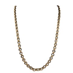 Beautiful 14k Yellow Gold Ornated Link Chain