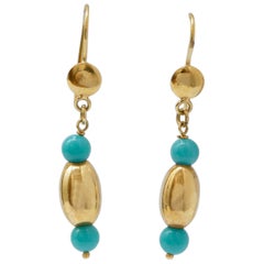 Piedras, Pendientes de oro amarillo de 18 quilates.