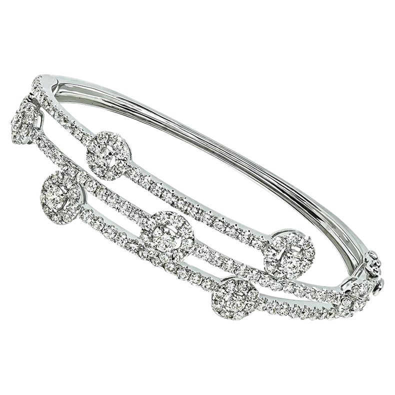 4.00ct Diamond Gold Bangle