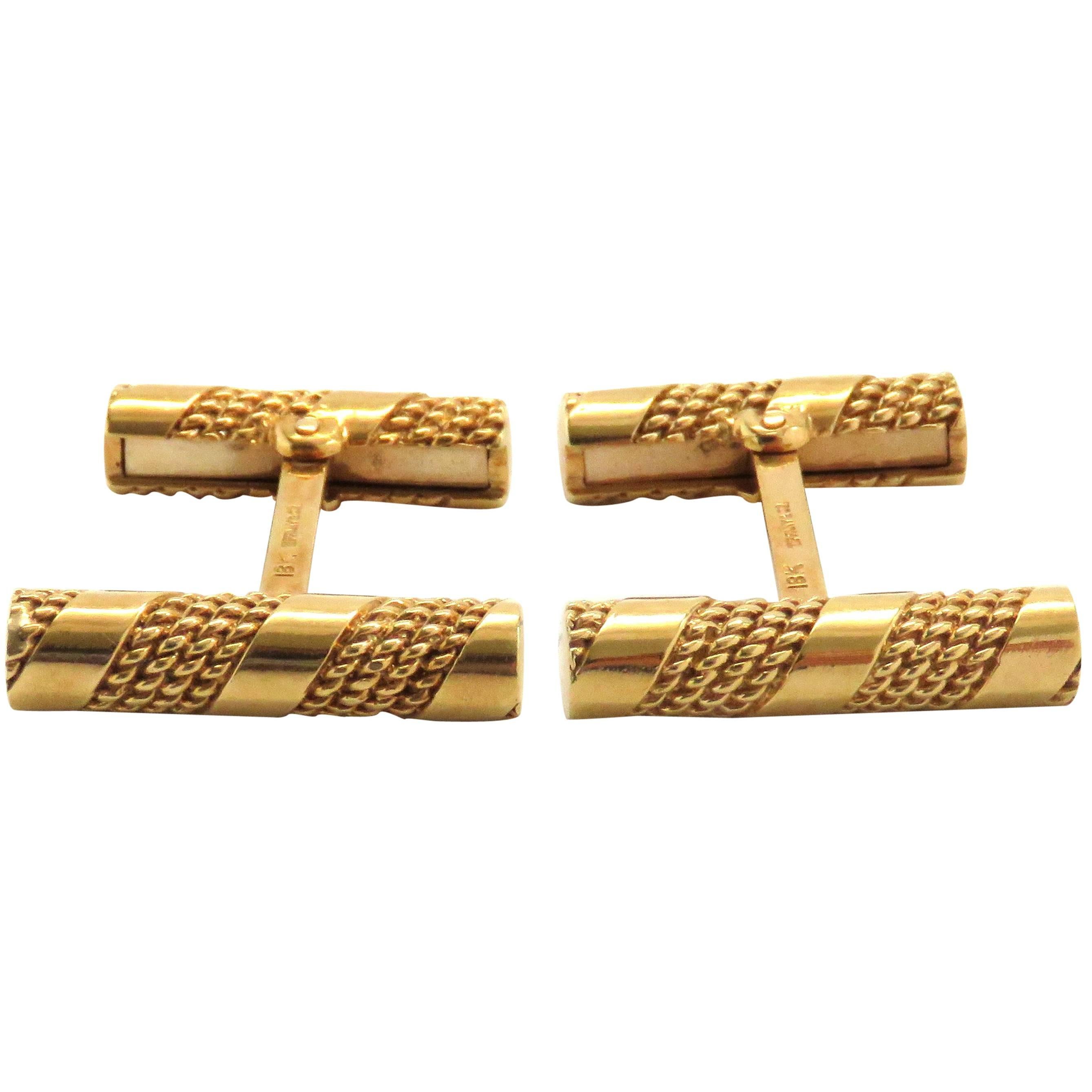 1960s Tiffany & Co. Gold Bar Cufflinks