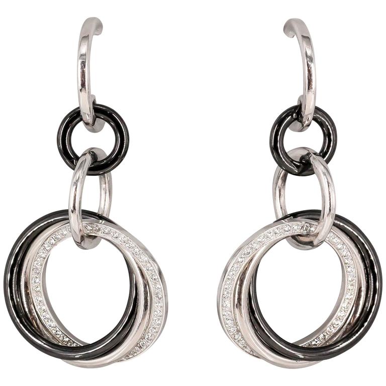 double ball chain earrings