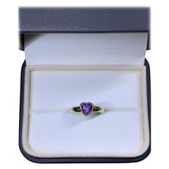 Amethyst antique engagement ring 9ct yellow gold