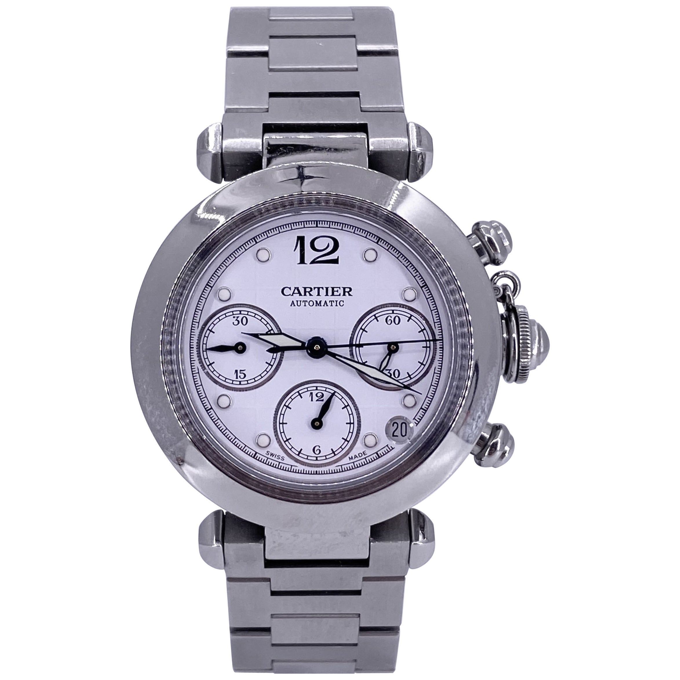 Cartier Pasha C Chronographe en acier inoxydable 36 mm