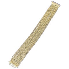DAVID YURMAN 18KT Yellow Gold Multi Box Cable Chain Link Bracelet