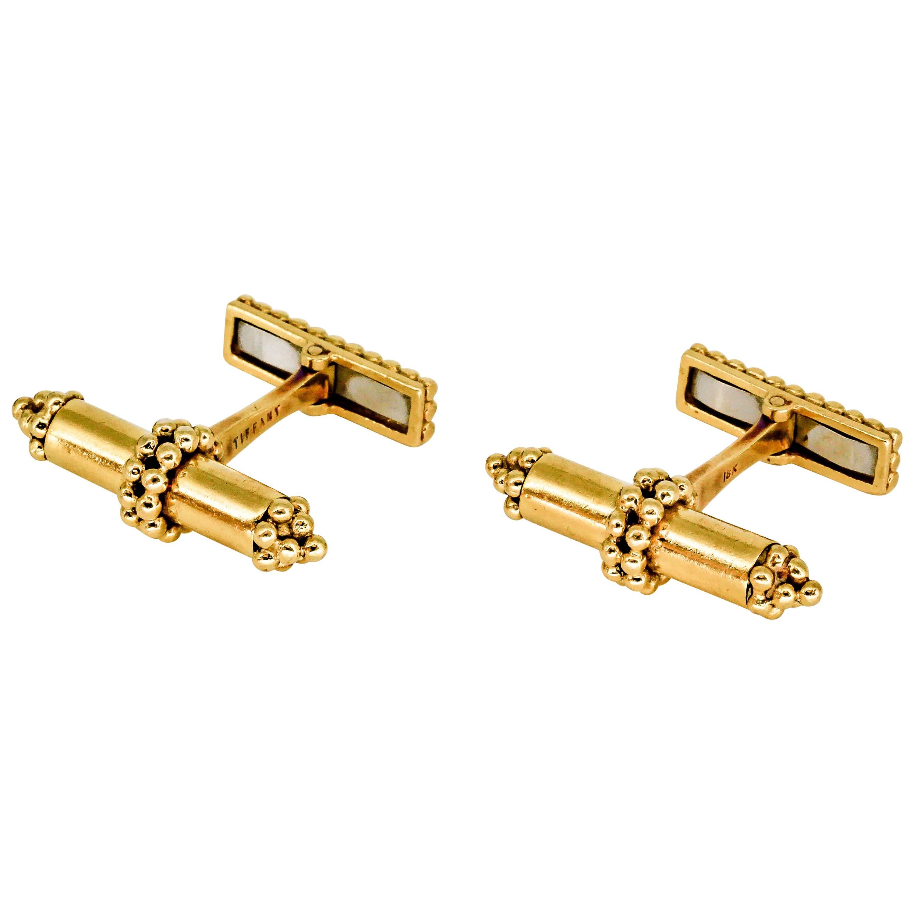 Tiffany & Co. Gold Articulated Bar Cufflinks
