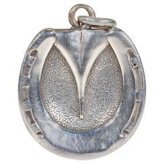 Antique Victorian Horseshoe Silver Locket