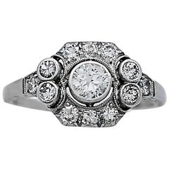 .25 Carat Art Deco Diamond Engagement Ring White Gold