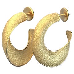 Oltremare Gioielli Pendientes de aro de oro de 14k Made in Italy