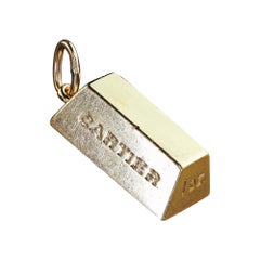 Colgante de barra Vintage Estate Cartier de oro amarillo de 18 quilates de 1 onza