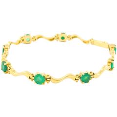 2.80 Carat Emerald 18K Gold Bracelet
