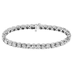 Bracelet tennis avec diamants ronds de 7 carats