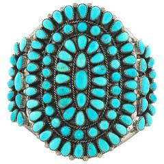 Henry T. Morris Petit Point Turquoise and Sterling 12