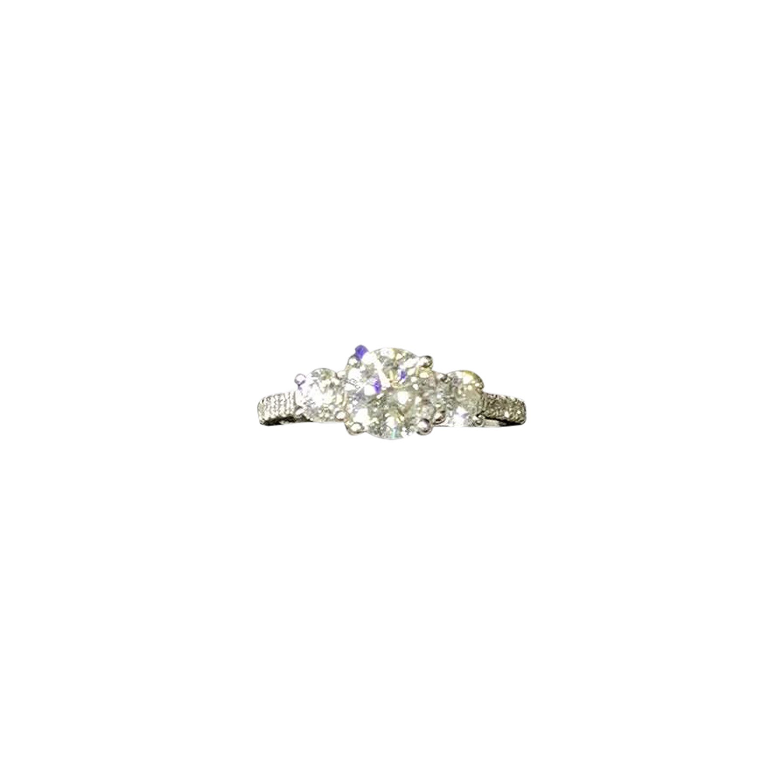 1.46ct Diamond trilogy engagement ring 18k gold