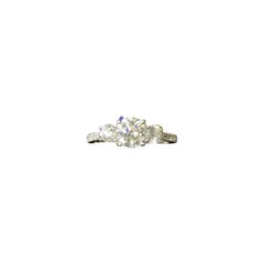 1.46ct Diamond trilogy engagement ring 18k gold
