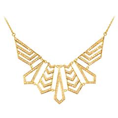 Lauren Harper Collection 1.62 Carat Diamond Yellow Gold Statement Necklace