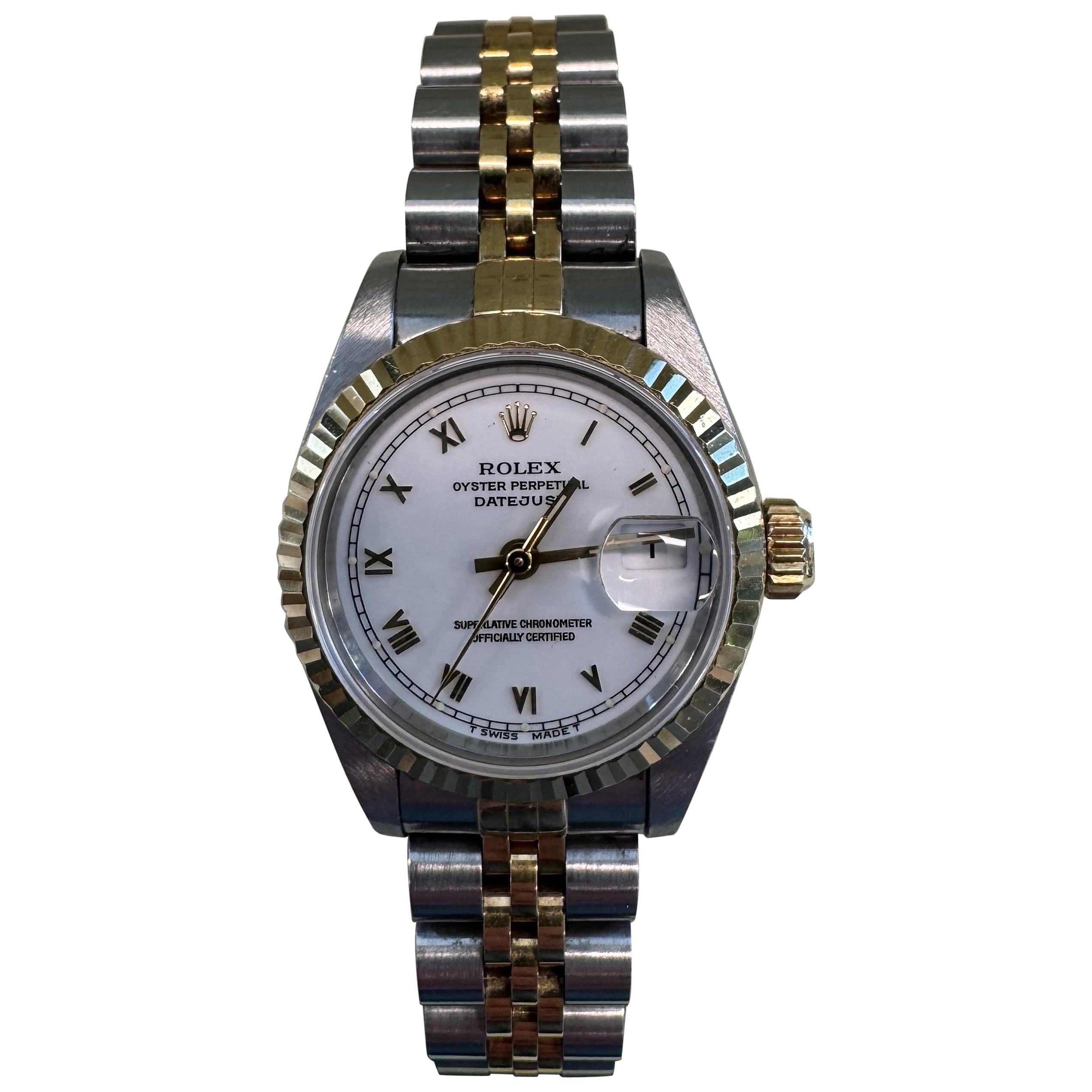 Rolex Lady-Datejust Two Tone White Dial Roman Numerals