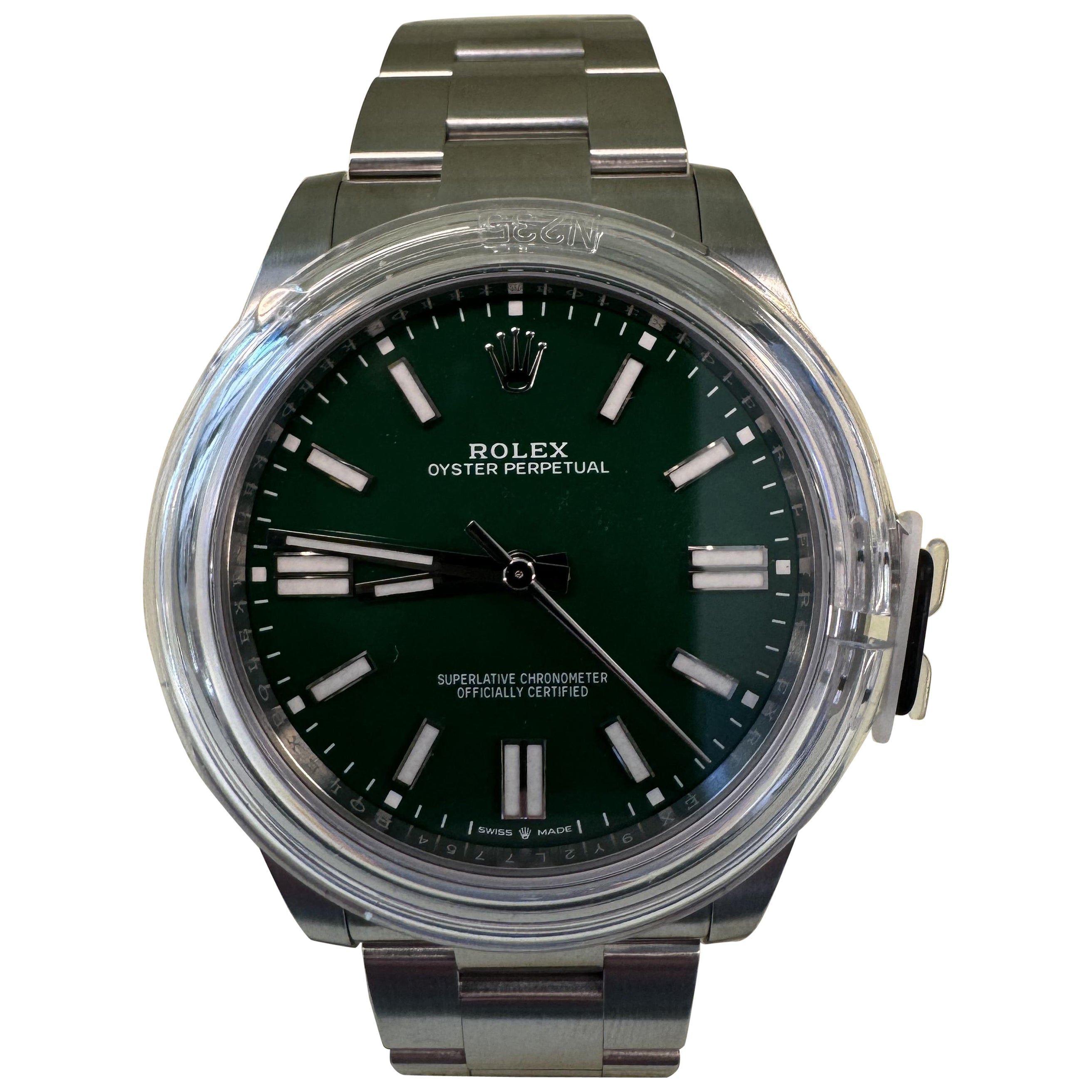 Rolex Oyster Perpetual 41 mm avec cadran vert, nouveau 2023