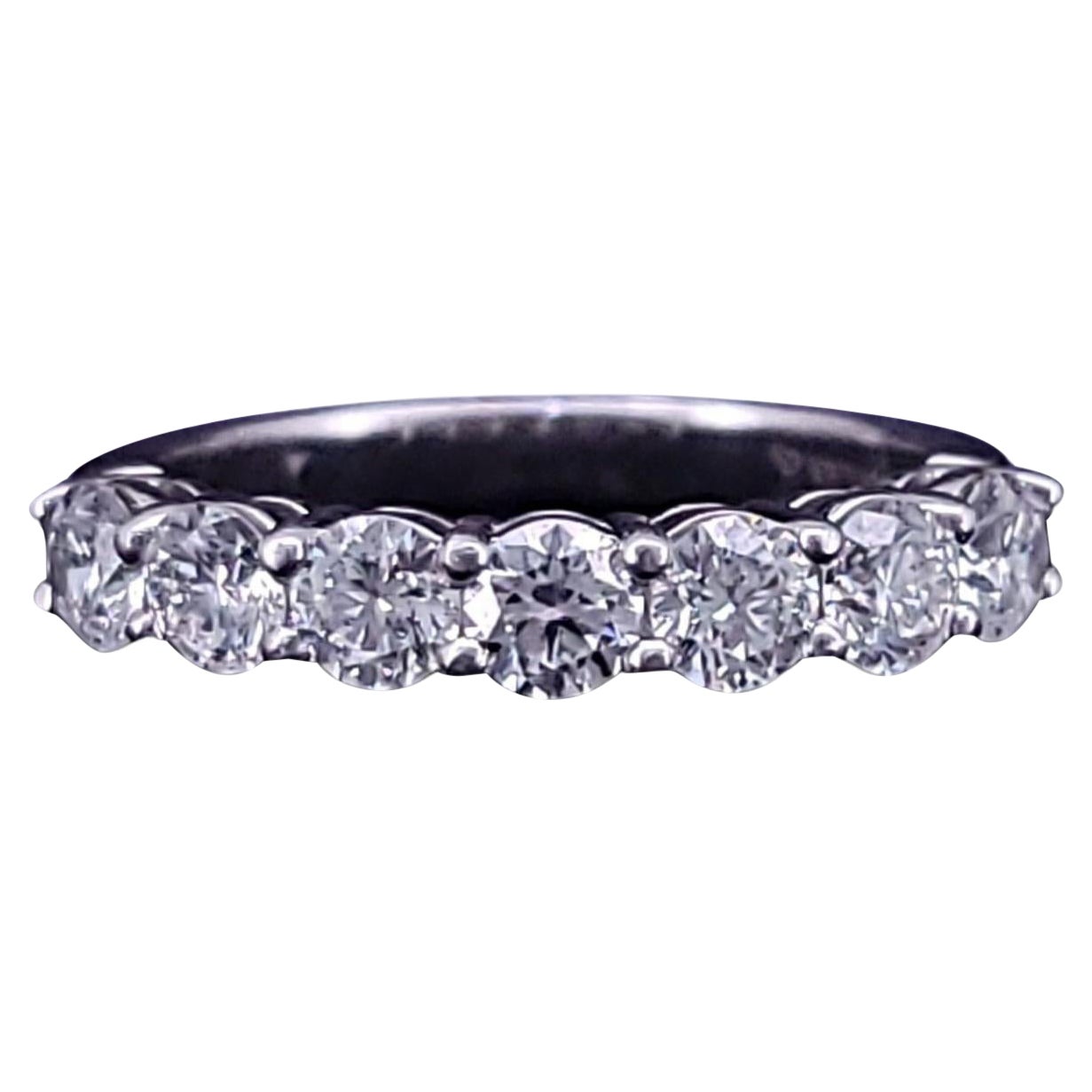 Tiffany & Co. Embrace 7 Stone Diamond Wedding Anniversary Band Size 7