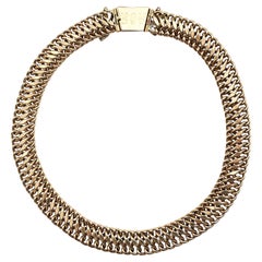 Gold Necklace with Cross S Links