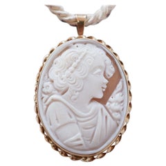 Cameo, Rose Gold Brooch / Pendant.