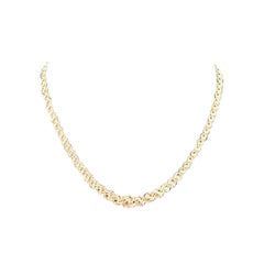 Collier de créateur vintage en or 18 carats entrelacé 18" 13,9 g