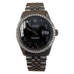 Rolex Datejust 36 Quadrante arabo personalizzato e lunetta con diamanti