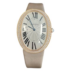 Cartier Baignoire Factory Diamonds Cinturino in raso oro rosa 18 carati